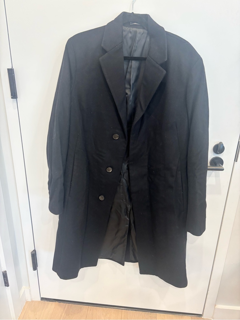Theory Black Men's Wool Pea Coat